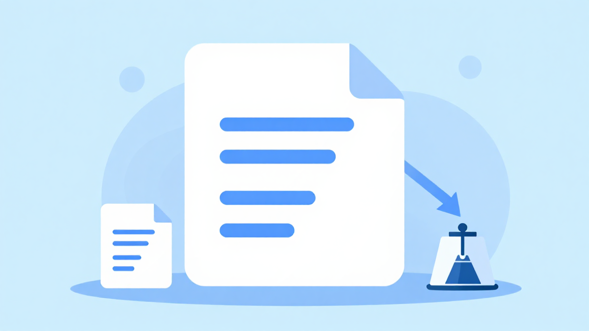 Compressing a large PDF file into a smaller one