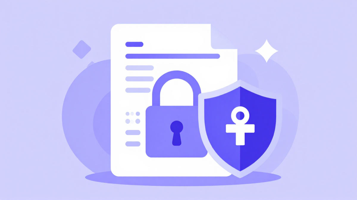 PDF document protected with a padlock and password