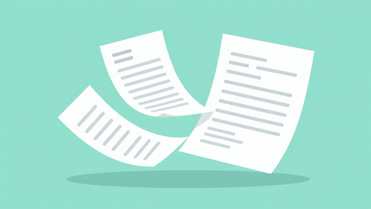 A PDF document splitting into separate pages